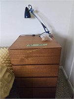 Modern Four-drawer Stand And Table Lamp
