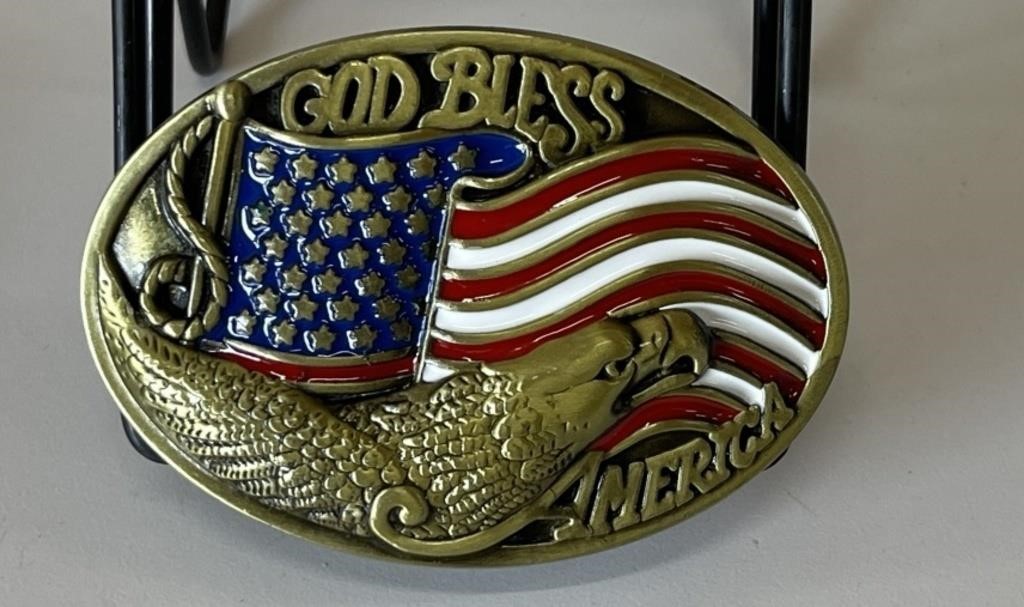 God Bless America Belt Buckle