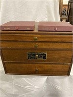 Elgin Genuine  material case vintage wooden box