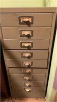 Metal Cabinet with Drawers 12x10x30