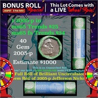 1-5 FREE BU Nickel rolls with win of this 2005-p O