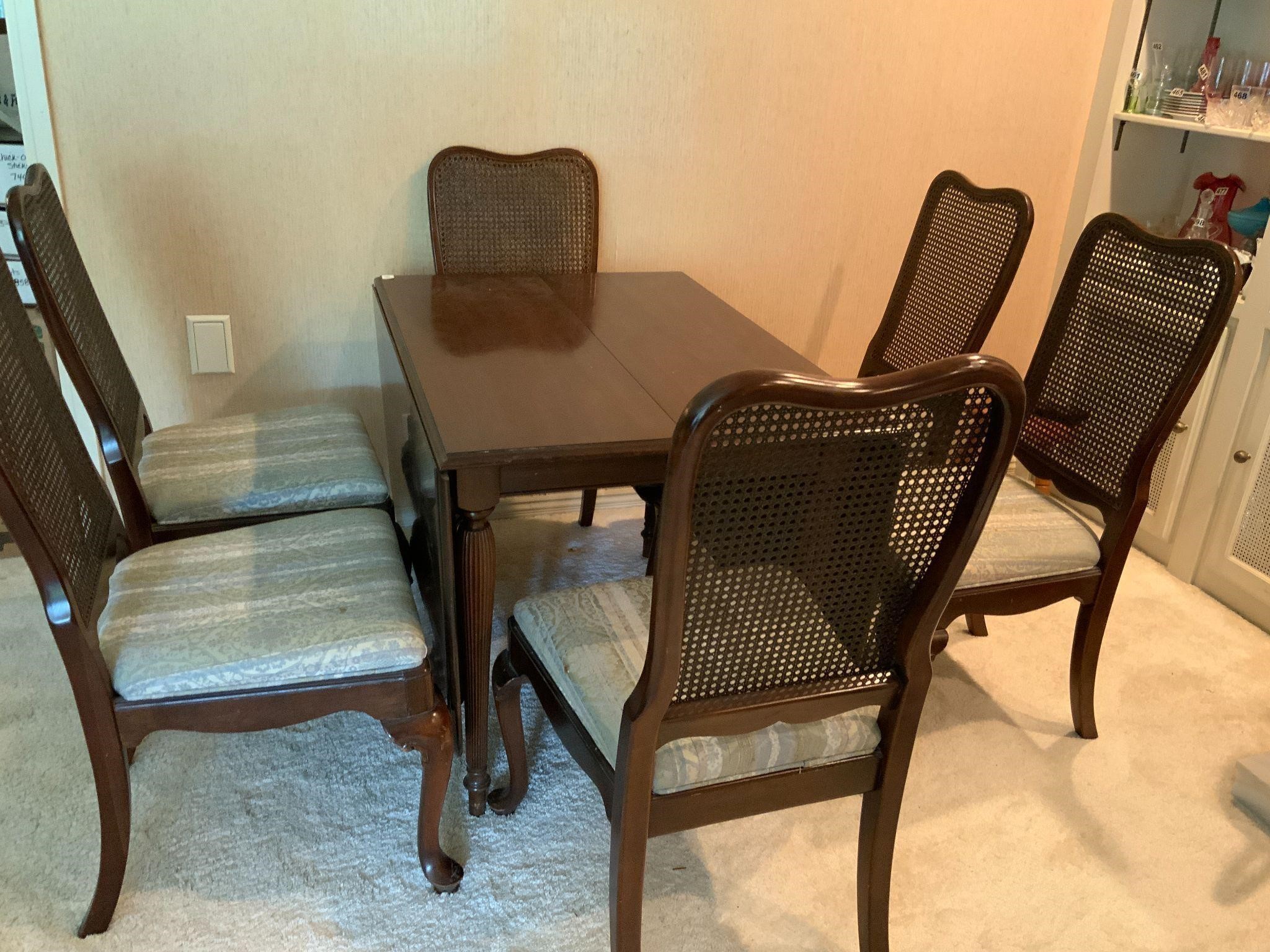Drop Leaf Table w/6 Ethan Allen Chairs