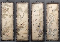 Chinese Embroidered Silk Panels, 4