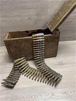 WWI Dovetail Ammo Box w/ Chain Brass Original
