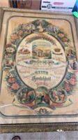 ANTIQUE FRAMED GERMAN STORY IN PICTURES