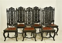 Set of Six Mid 19th C. Renaissance Revival Chairs