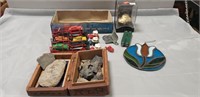 Tray Lot Of Assorted Items, Plastic Toys & More