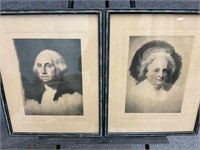 Prints of George and Martha Washington