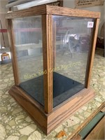 Small oak and glass display case