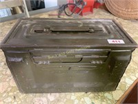 50 caliber ammo box full of electrical supplies
