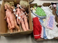 Various Dolls, Doll Parts, Clothing, Etc.