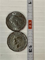 1944, 1945 Canadian WWII Victory Nickels