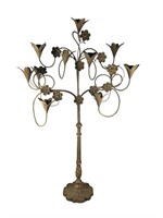 A Tole Candelabra, Probably French, 20th Century