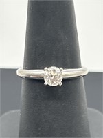 14kt White Gold and Diamond Ring Size 5.5