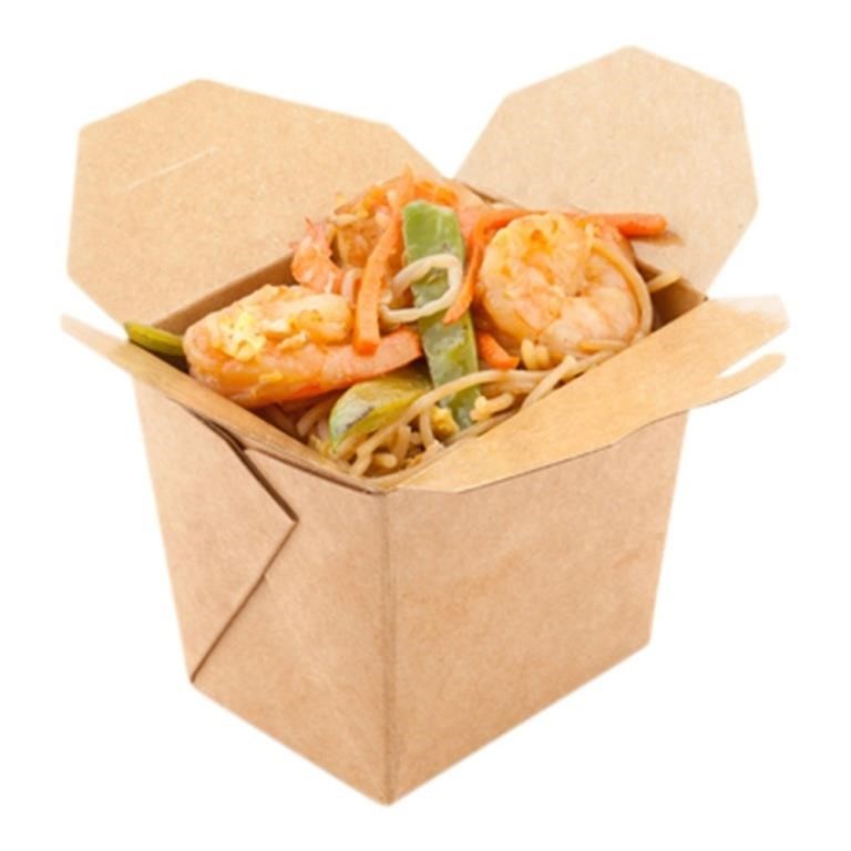 8oz Square Kraft Paper Take Out Container-200ct