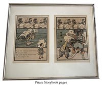FRAMED PIRATE STORYBOOK PAGES