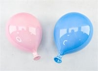 Pair of Pink and Blue Balloons Porcelain Wall Art