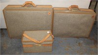 x3 Vintage Hartman Luggage TIMES THE COUNT