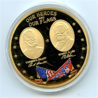 American Mint Our Heroes Grant & Lee Token