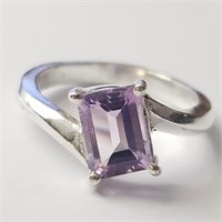 $140 Silver Amethyst Ring