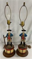 Pair of Civil War Soldier Lamps