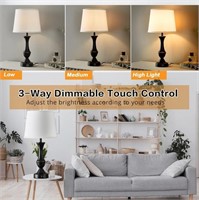 (P) Touch Bedside Lamps for Bedrooms, Living Room,