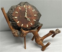 Burl Wood Live Edge Clock