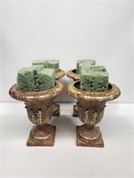 4 Home Decor Gilded Urns