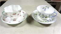 Pair Shelly Cups & Saucers