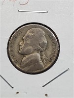 Silver 1943 Jefferson Nickel