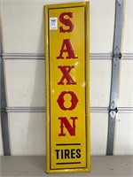 113. Saxon Tires Metal Sign
