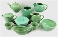 Bauer Pottery W/ Teapot, Gravy Boat, Mugs, Bowls,