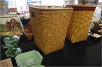 Longaberger hamper basket with plastic liner and
