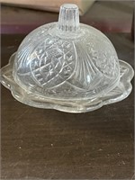 Small Antique Glass Butter Dome