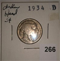 1934D Buffalo Nickel