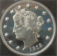 Proof 1913 Liberty Head Nickel silver plated