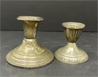 Sterling Weighed Candlestick Holders