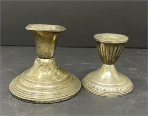 Sterling Weighed Candlestick Holders