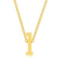 Goldtone Initial Small Letter L Necklace
