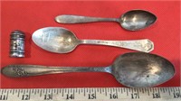 SILVER SPOONS, SHAKER & MEDALLIONS (ATG)