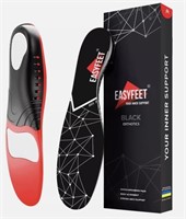 EASYFEET Inner Support Shoe Insoles Orthotic Black