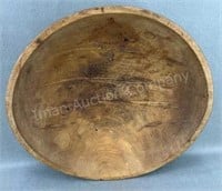 15in Carved Wooden Bowl