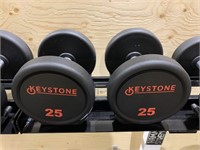 25lb Pair of New Keystone Urethane Dumbells