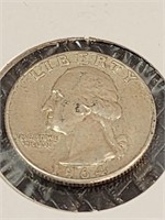 1964 silver Washington quarter