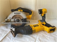 DeWalt 20V Saws & Flashlight - No Batteries