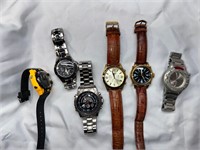 6 Men's Watches, Stauer, Croton, Ciprini ++