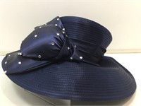 Swan Hat New York Designer Royal Blue