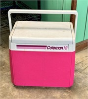 Hot Pink Vintage Coleman Cooler - Some Surface