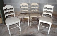 4 Painted Wooden Chairs