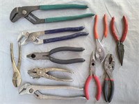 Miscellaneous box of pliers